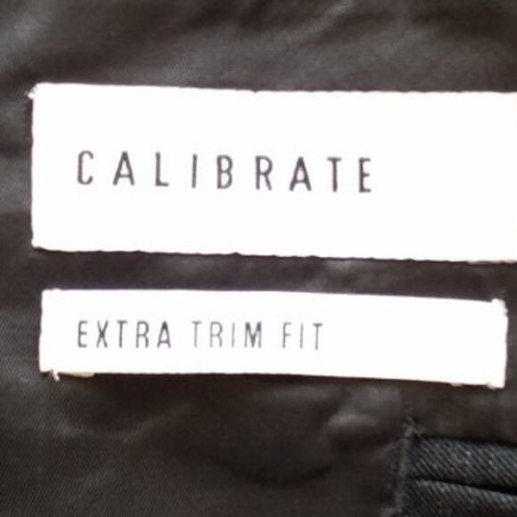 Calibrate Mens Size 44R Extra Trim Fit Jacket Black Wide Peak Single Breasted - Picture 6 of 7